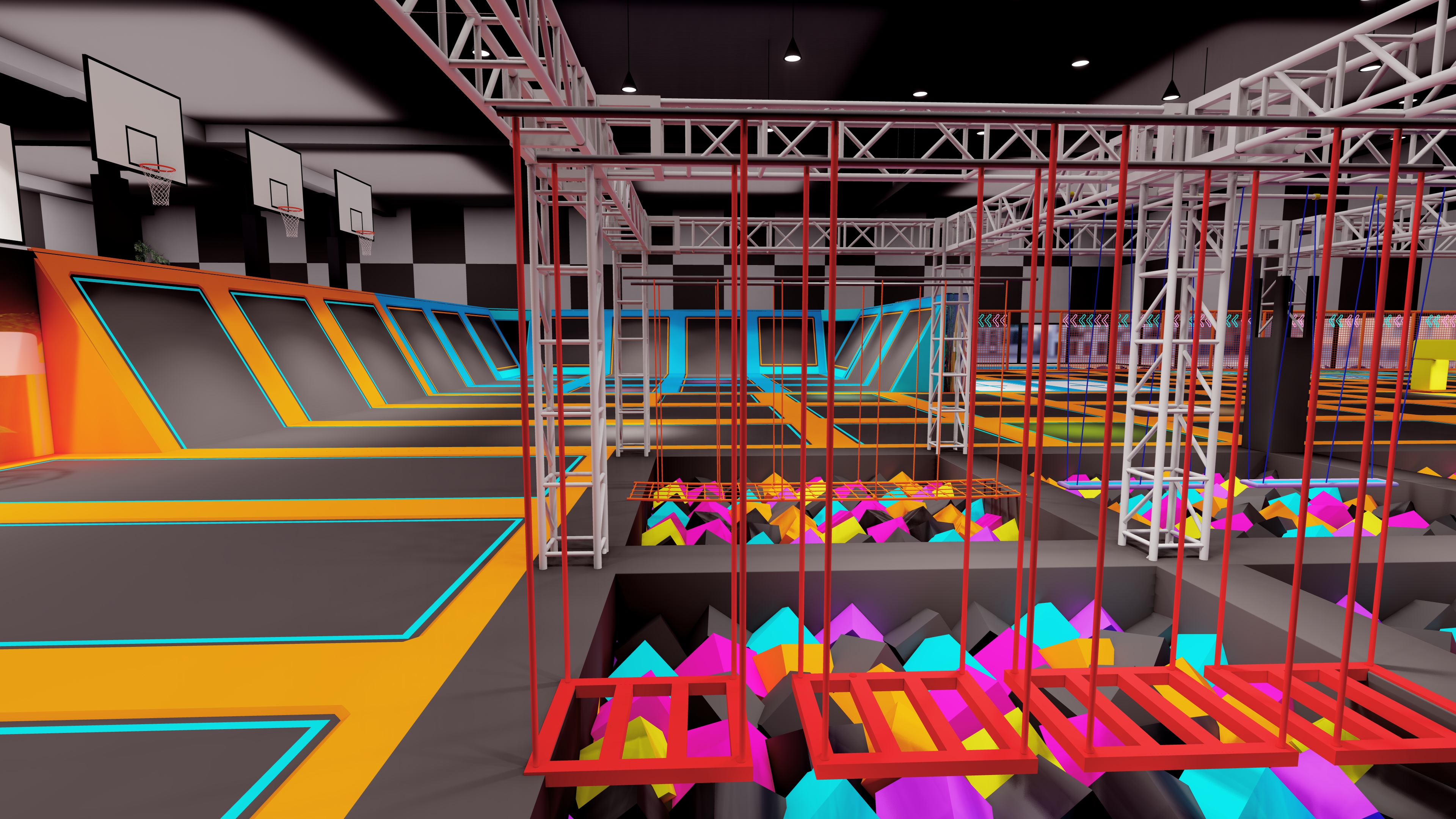 Indoor Trampoline Complex by NinescapeLand