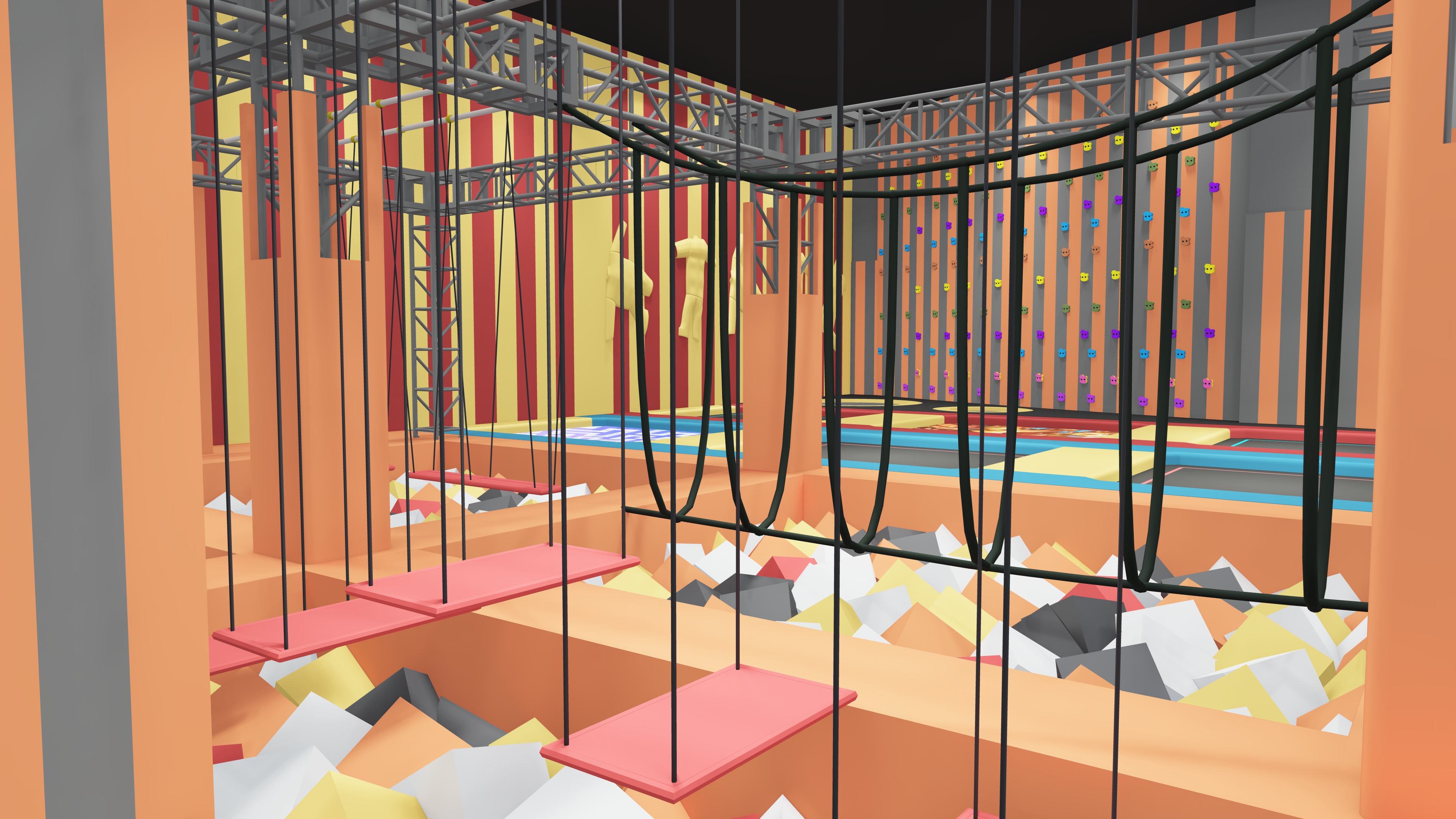 Trampolinpark - Obstacle Course Trampoline Park by NinescapeLand